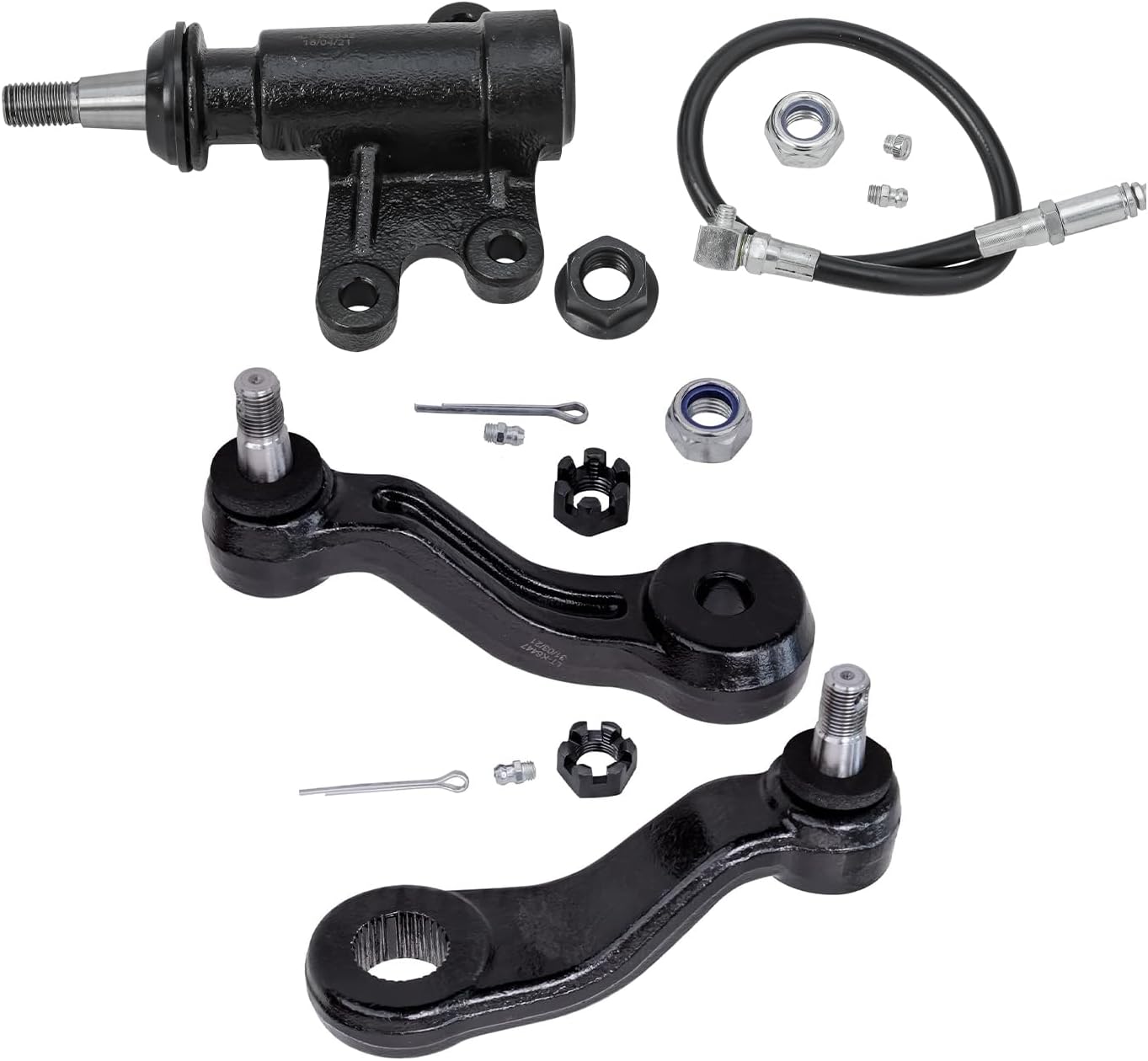 Detroit Axle - Front 15pc Suspension Kit for Chevrolet Tahoe GMC Yukon C1500 Suburban C2500, Tie Rods Ball Joints Sway Bars Pitman Arm Idler Arm Bracket Adjusting Sleeves Replacement