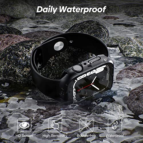 Yolovie (2 in 1 Waterproof Compatible for Apple Watch Screen Protector Case Series 9/8/7 41mm Accessories - Image 3