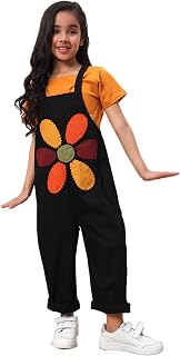 Bugandbees Patch Work Cotton Poplin Jumpsuit for Girls|Straps Shoulder Jumpsuit for 3 Years to 13 Years Kids|Party Casual ... Price In India