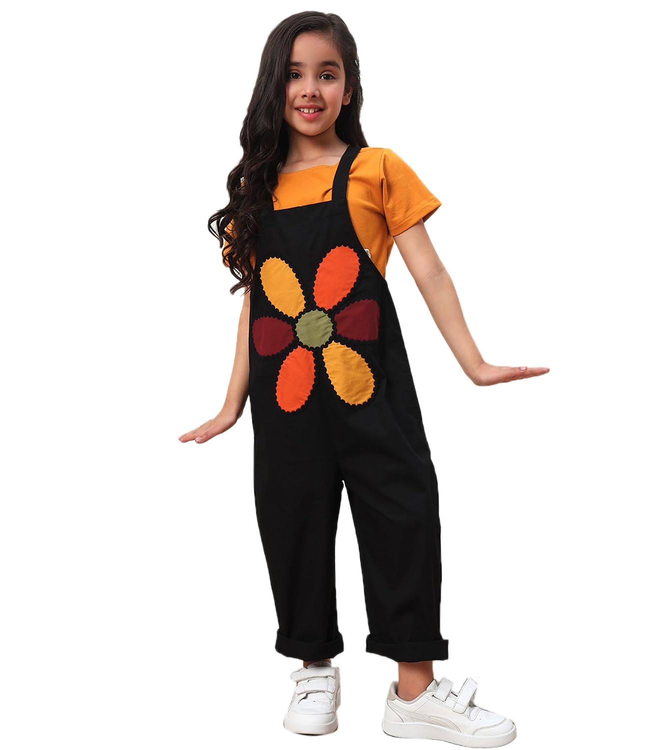 Bugandbees Patch Work Cotton Poplin Jumpsuit for Girls|Straps Shoulder Jumpsuit for 3 Years to 13 Years Kids|Party Casual ... - Review, Price and Buying Guide