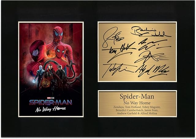 Zulu Image Spider-Man No Way Home Spiderman Spider Man Signed A4 Printed Autograph Photo Reproduction Print Picture Display No81,Black