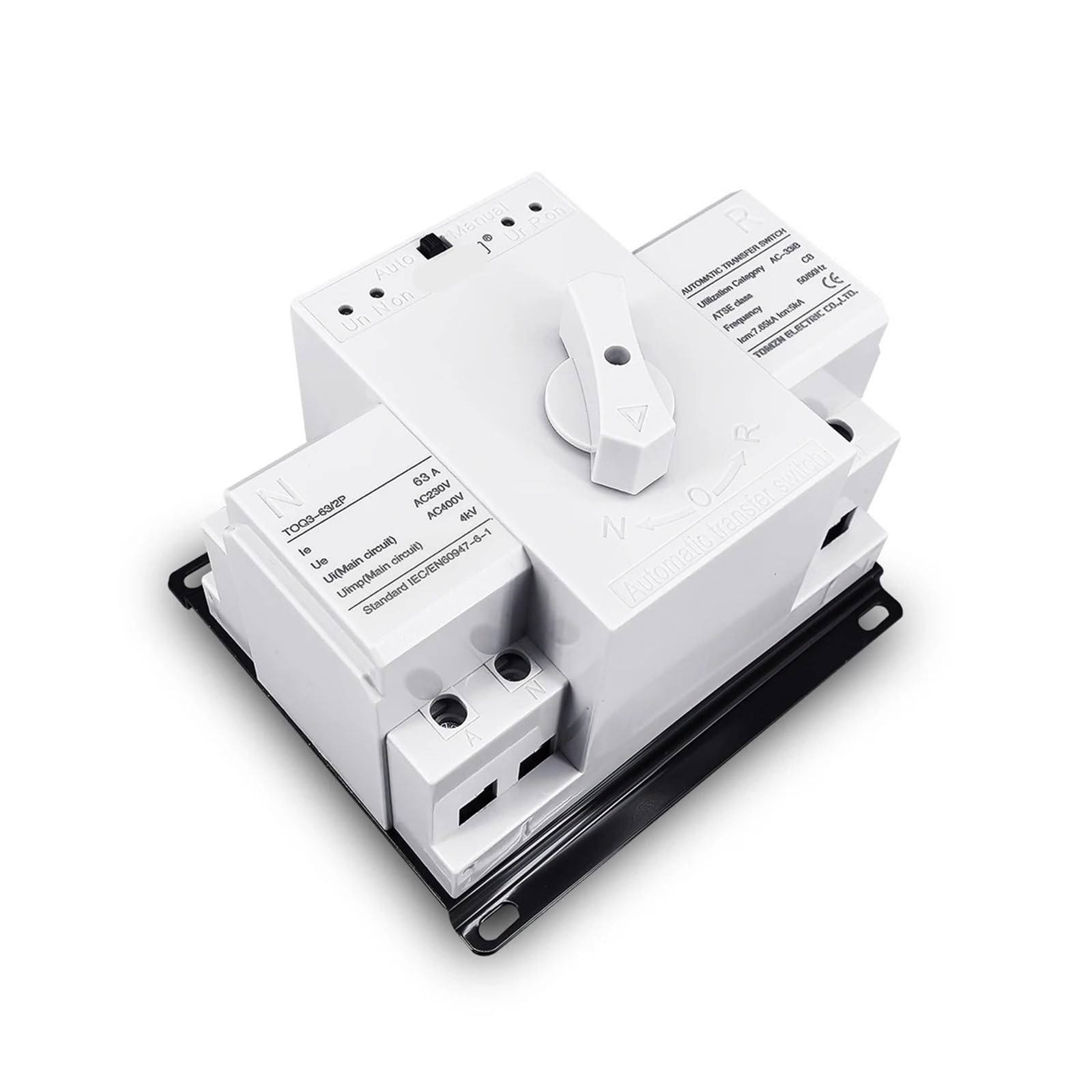 VSPPJYFG 2P 63A 230V MCB Type Dual Power Automatic Transfer Switch ATS 1Pcs(2 input 2 output)