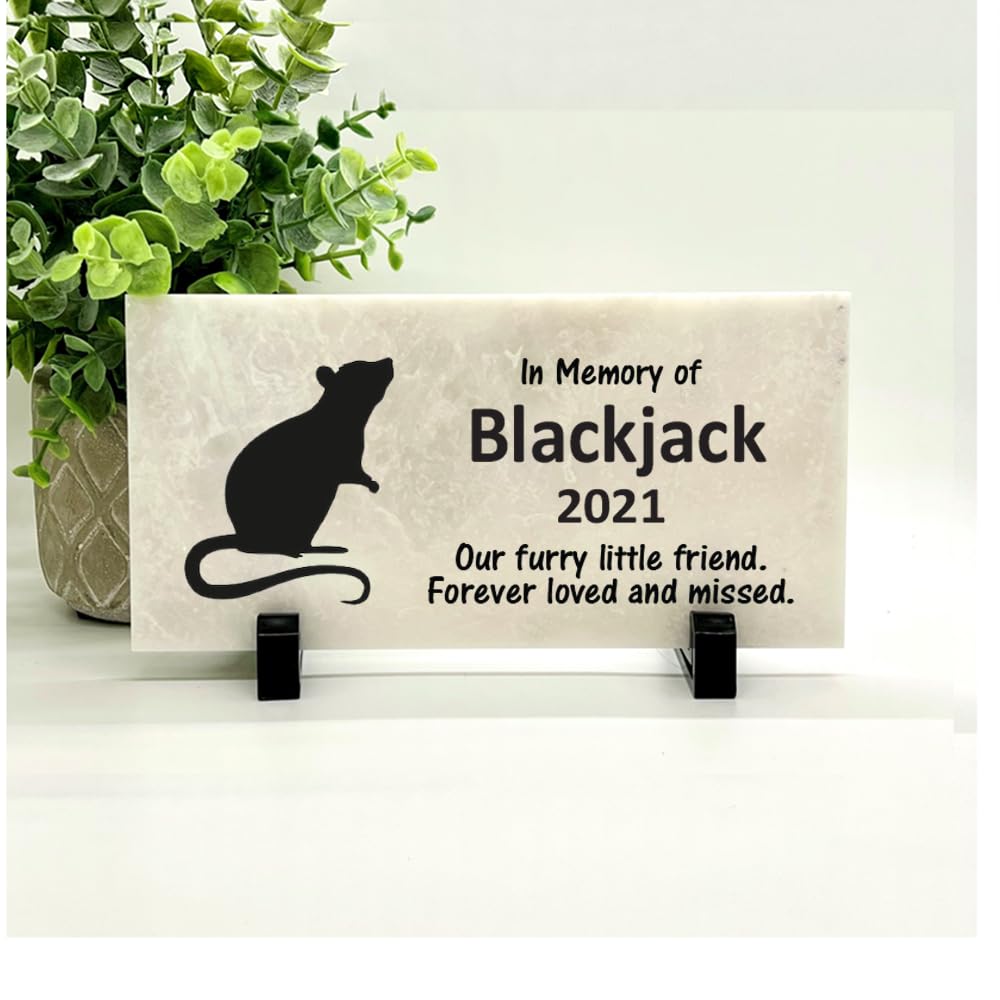 Rat/Mouse Memorial Stone - Real Stone Personalized by Florida-Funshine