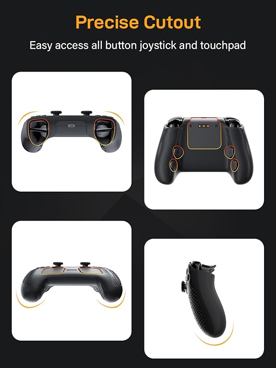 Grip Case for 2026 Steam Controller 2 Accessories, Protective Cover Shell Silicone Skin, Black