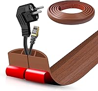 Vista 17 de Cubierta autoadhesiva para cables de suelo, gestión de cables de 3.3 pies, protector de tira de extensión para cables, evita tropiezos de cables