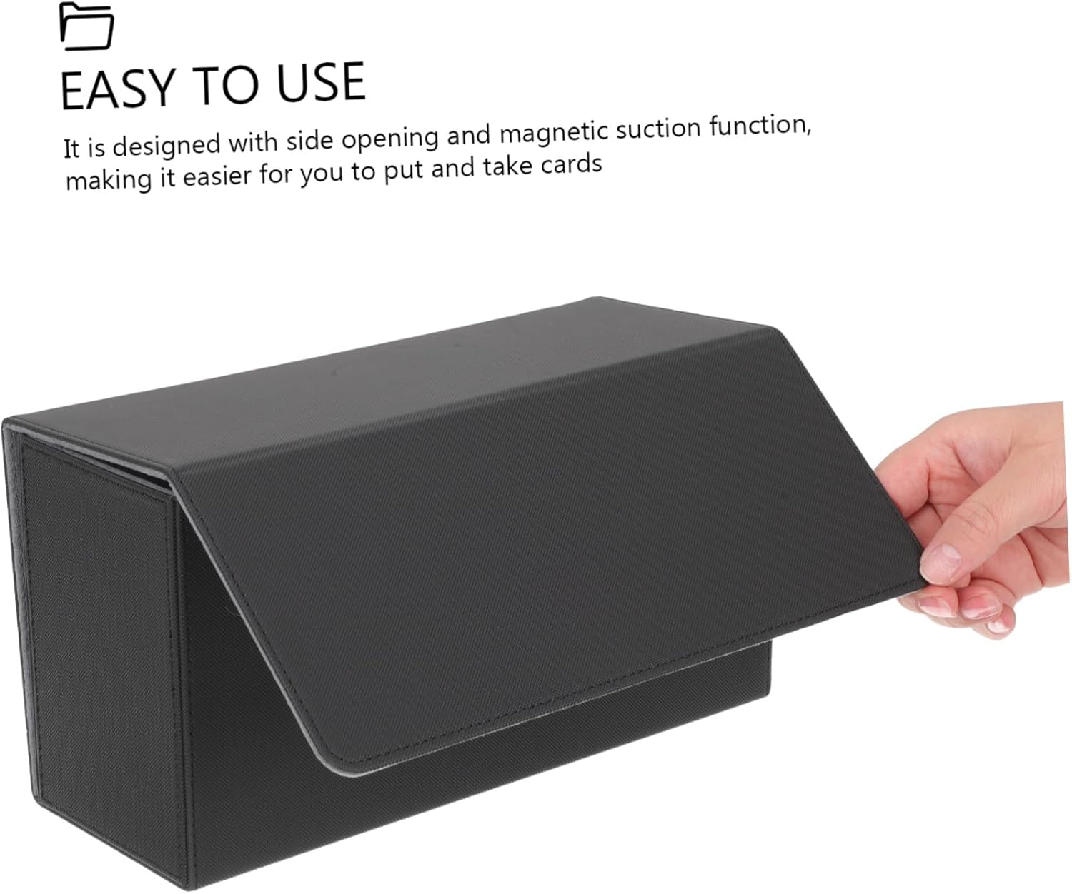 Milisten Card Storage Holder Album Case PU Storage Box for Trading Cards for Collectors Plaid Design