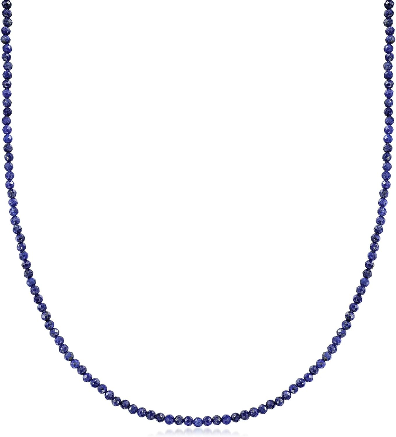 Ross-Simons 3-3.5mm Lapis Bead Necklace With 18kt Gold Over Sterling. 18 inches