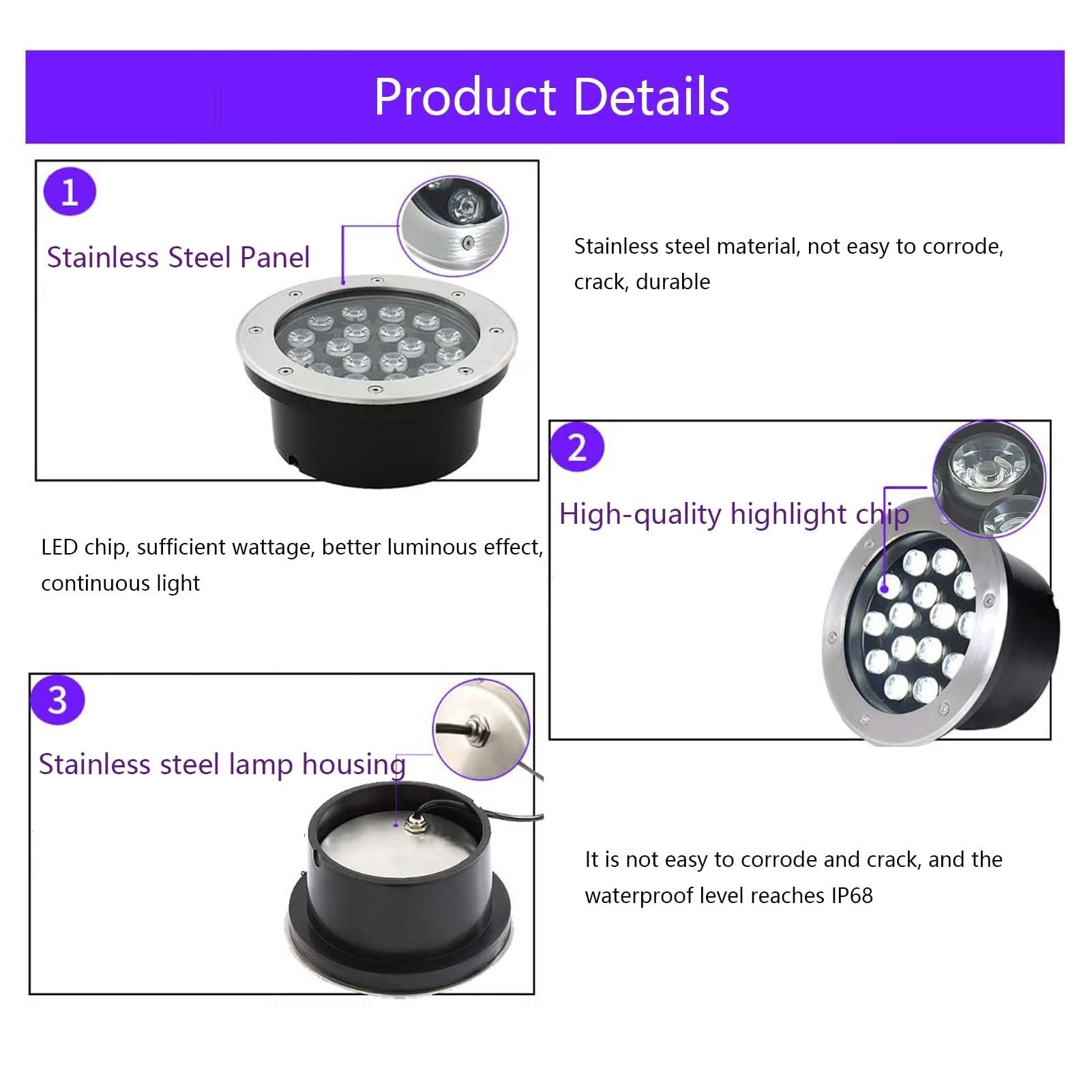 Impermeabile LED Luci Subacquee - Incasso Faretto Subacquei, Faretto Subacqueo A LED Faretto Da Incasso/Luce Da Acqua/Luce Da Piscina, IP68 Impermeabile 12V Luce Subacquea ( Color : Blue , Size : 12w(