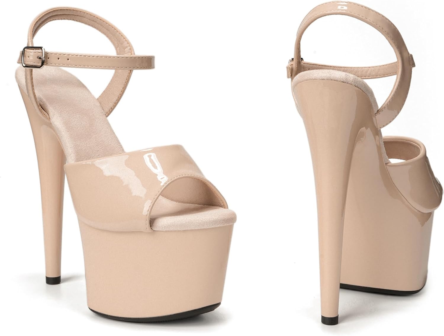 WUXIN H&P Women's 7 in Platform Sandal Heels With Ankle-Strap - Sexy Pole Dance High Heel Shoes for Exotic Dancers - 17 cm Stiletto - Image 5