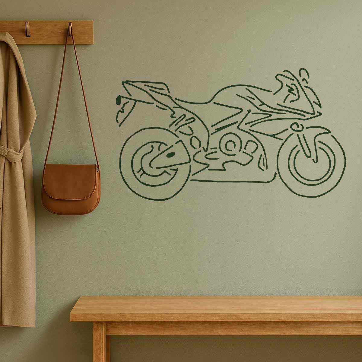 Azeeda 'Motorbike' Reusable Stencil – Durable Decorative Template for Painting and Spraying on Walls, Tiles, Wood, Fabric & Craft Projects - XXL (A2) (WS00035633)