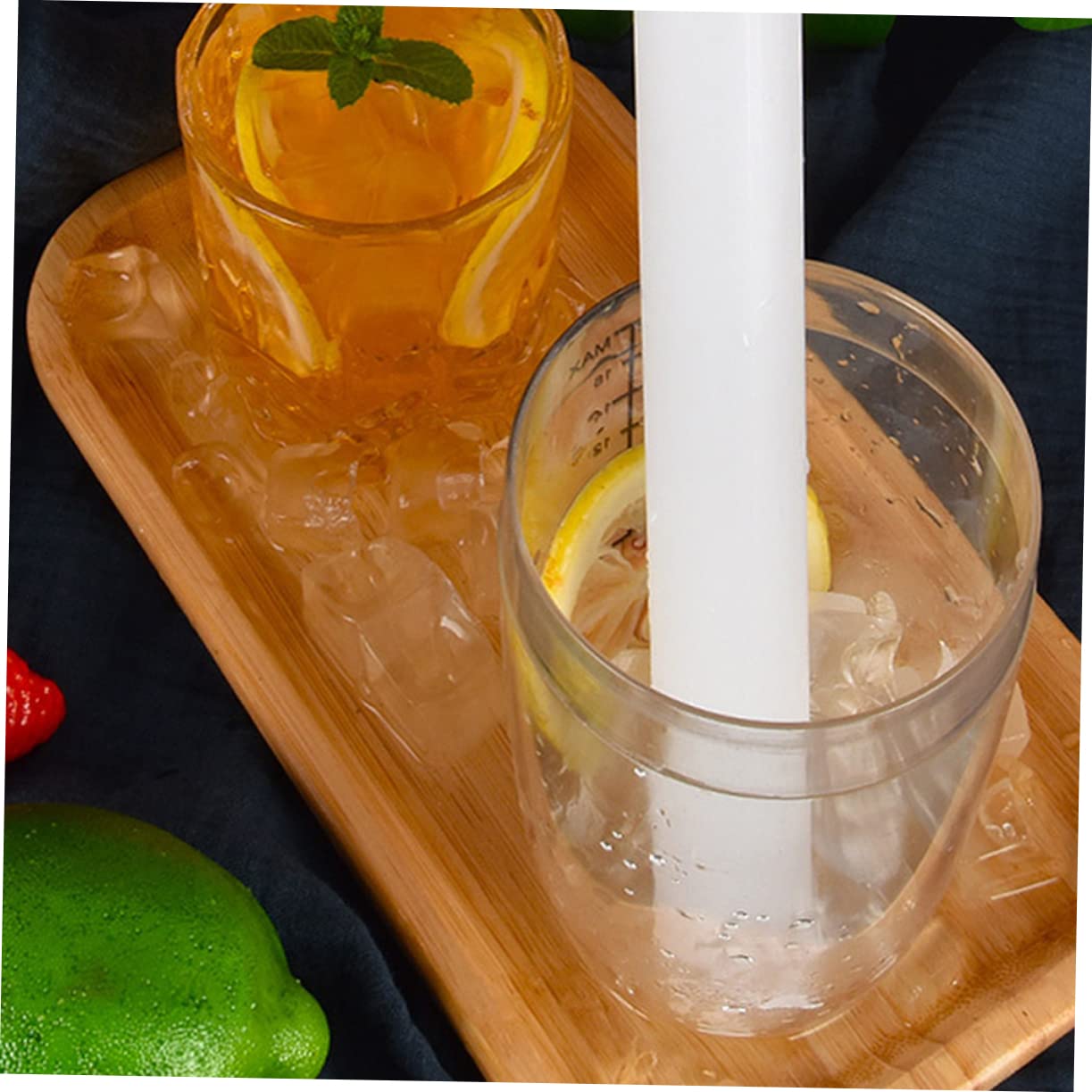 NAMOARLY 2pcs Bar Ice Hammer Lemon Grinding Rod Hand Beaten Lemon Lid Ice Hammer for Home Kitchen Bar