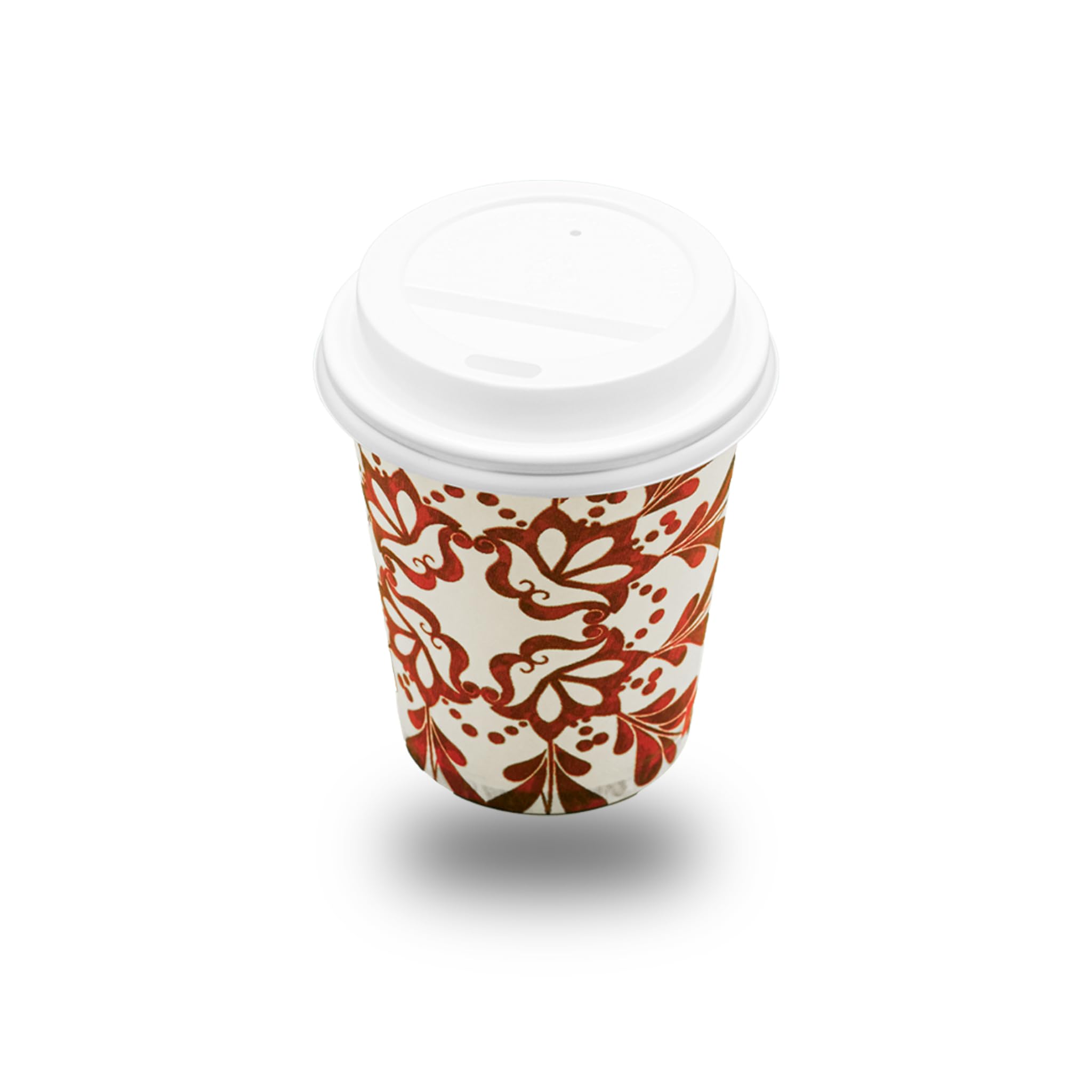 500 Bicchieri Mezzo Cappuccino/Caffè Carta Colorati con Tappo con Foro 210 ml – Biodegradabili e Compostabili – Usa e Getta con Grafiche Miste – Per Casa, Ufficio, Asporto, Bevande Calde SENZA TAPPO