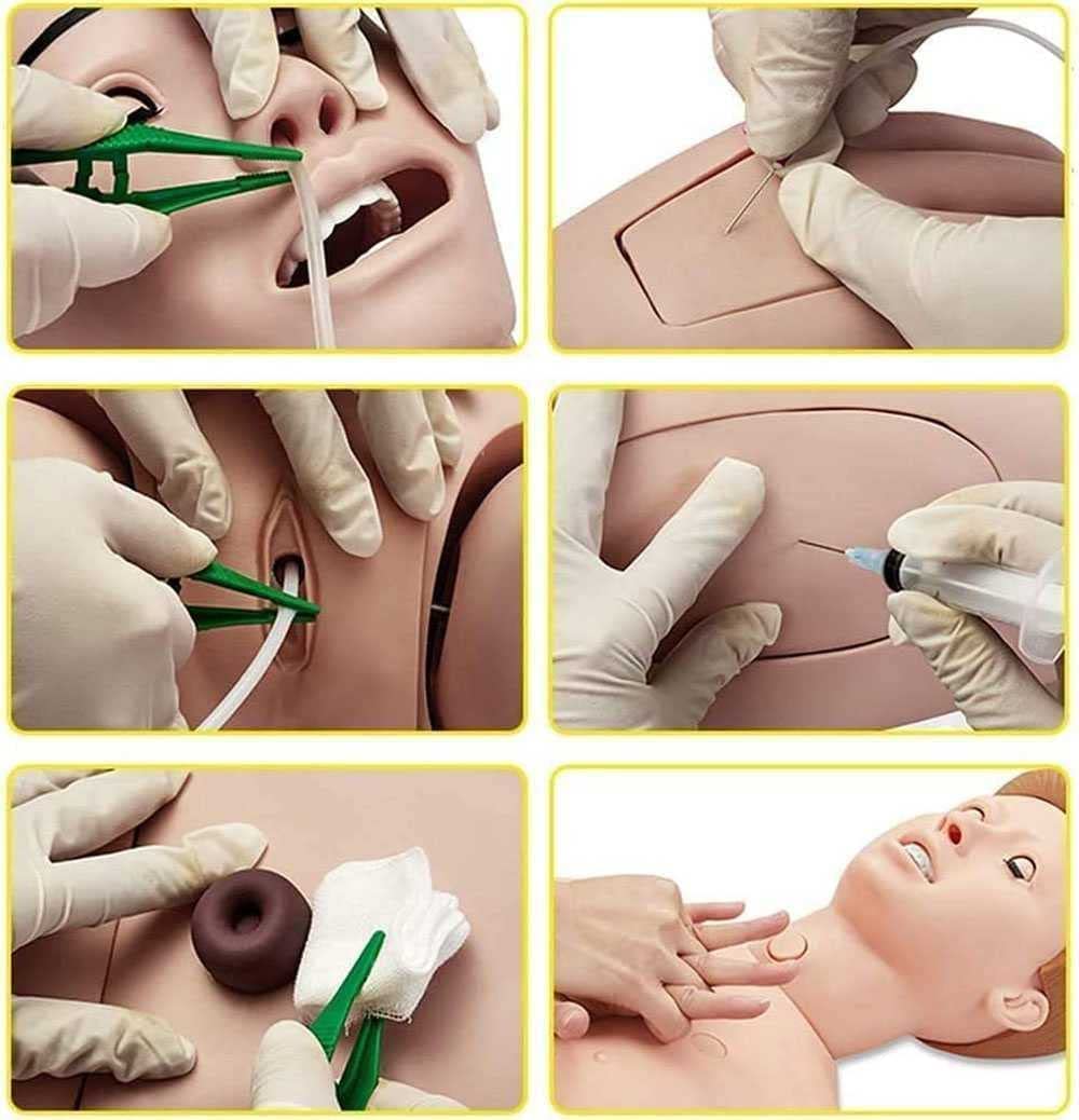 Demonstrations-Trainingspuppe, 170 cm, Lebensgroß, Ganzkörperpflege-Patientensimulator, Menschliches Modell Für Schulung, Unterricht Und Bildungsbedarf
