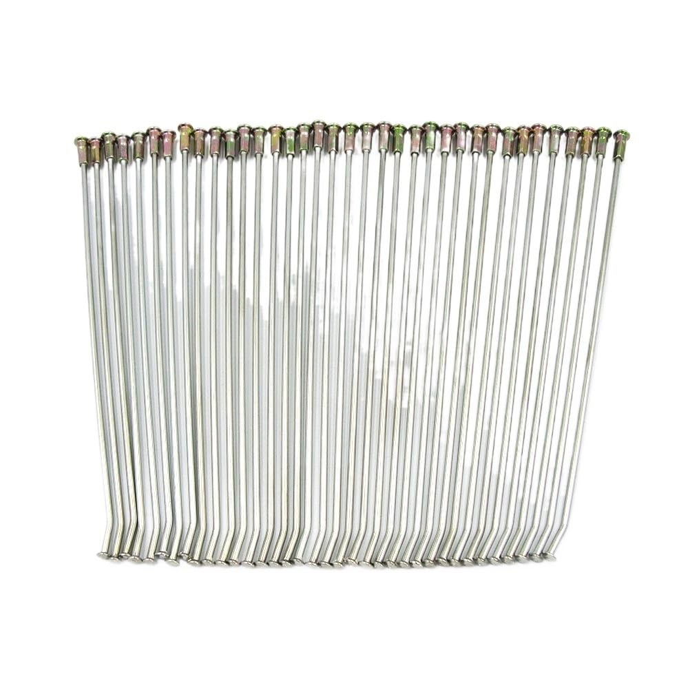 Motorcycle 36 Pcs 21" Front 18" 19" Rear Wheel Spokes Nipples Kit Pit Bike Enduro Standard Steel Wire Cap Hat For HONDA CRF(18 Rear)