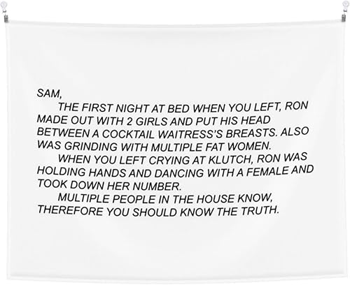 Miniatura 7 de Tapiz de letras de Jersey Shore divertido The Note para colgar en la pared, pancarta artística para el hogar, sala de estar, dormitorio, dormitorio