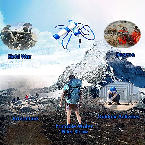 Ajcoflt Filtro de Água ao ar livre Sistema de Filtração de Purificador de Água de Palha Projeto de L