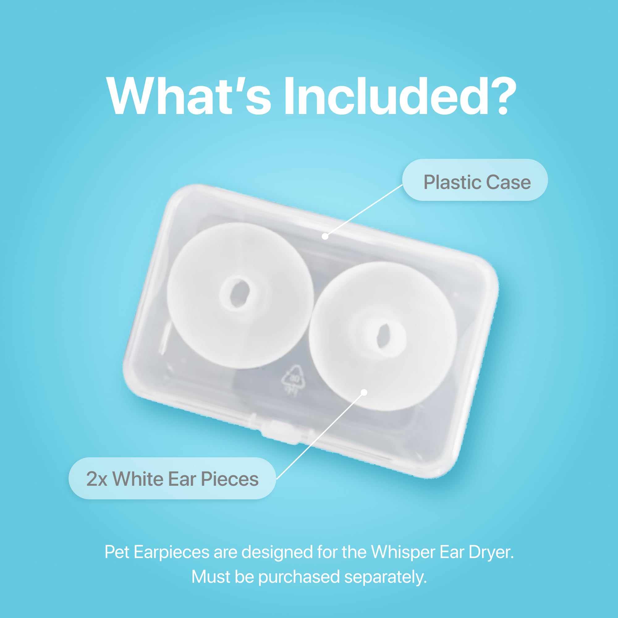 Whisper Pet Ear Pieces Ear Dryer | Remove Water, Dog Ear Infection Treatment, Dog Ear Cleaner, Alternative to Dog Ear Wipes | Dog Yeast Infection Treatment for Dogs | Zymox Ear Solution for Dogs - image 6