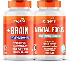 Kit Mental Focus E +Brain, Dia E Noite, 60 Caps, Bigens