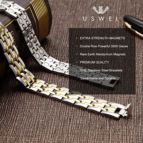 Men Anti-Stress Magnetic Therapy Bracelet - Arthritis & Carpal Tunnel Magnetic Bracelets for Men | Magnetotherapy Body Firming Bracelet, Boost Metabolism Energy Magnetic Bracelet, Birthday Lymphatic Health Jewelry3