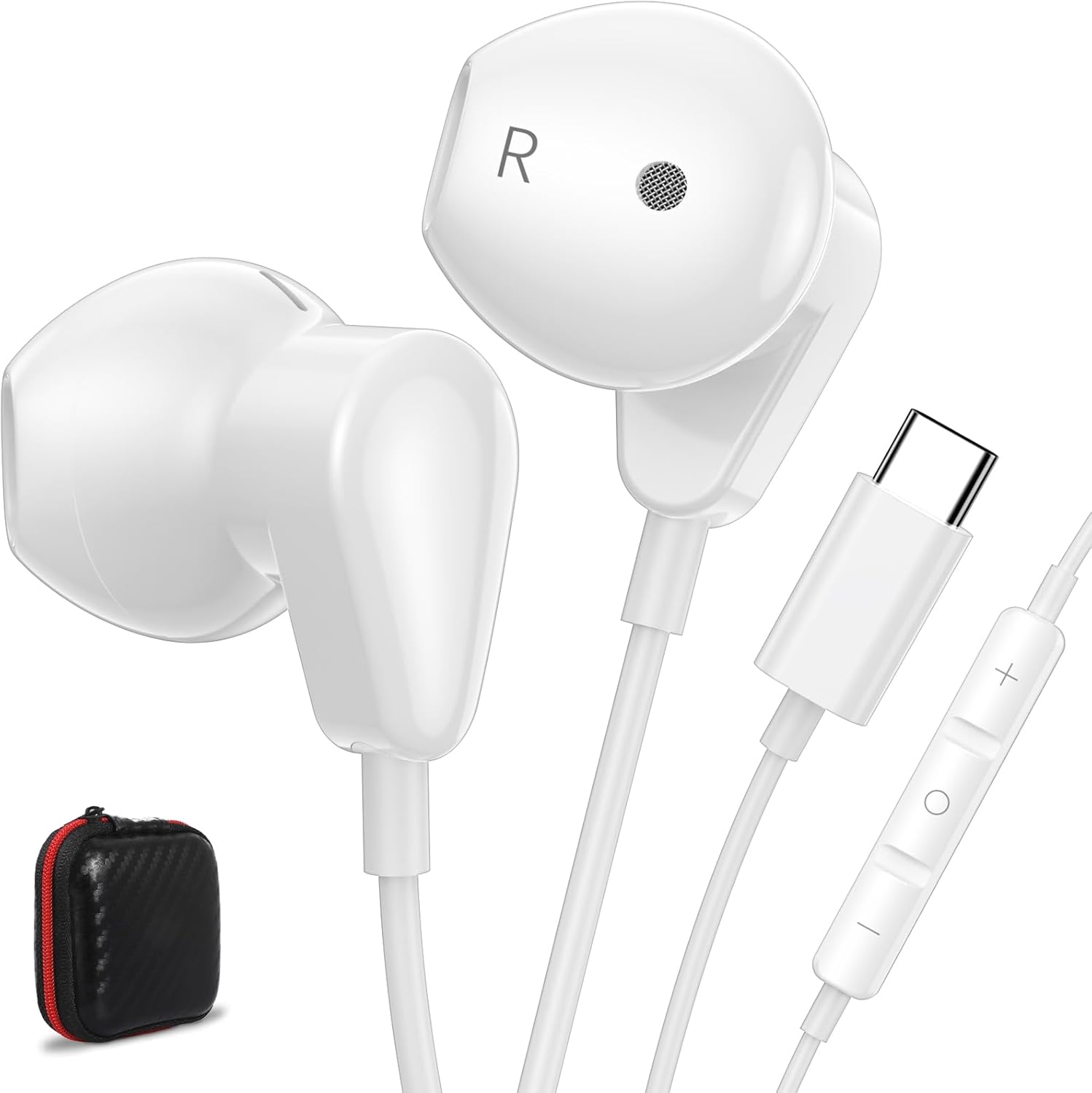 USB C Headphones for iPad 10th Generation 11th A16 Mini 6th 7th Gen iPad Pro 13 inch 11 inch Type C Earbuds for iPhone 16 Pro 15 Plus Wired Earphones DAC HiFi Stereo Headset Mic Volume Control White USB C Headphones for iPad 10th Generation 11th A16 Mini 6th 7th Gen iPad Pro 13 inch 11 inch Type C Earbuds for iPhone 16 Pro 15 Plus Wired Earphones DAC HiFi Stereo Headset Mic Volume Control White