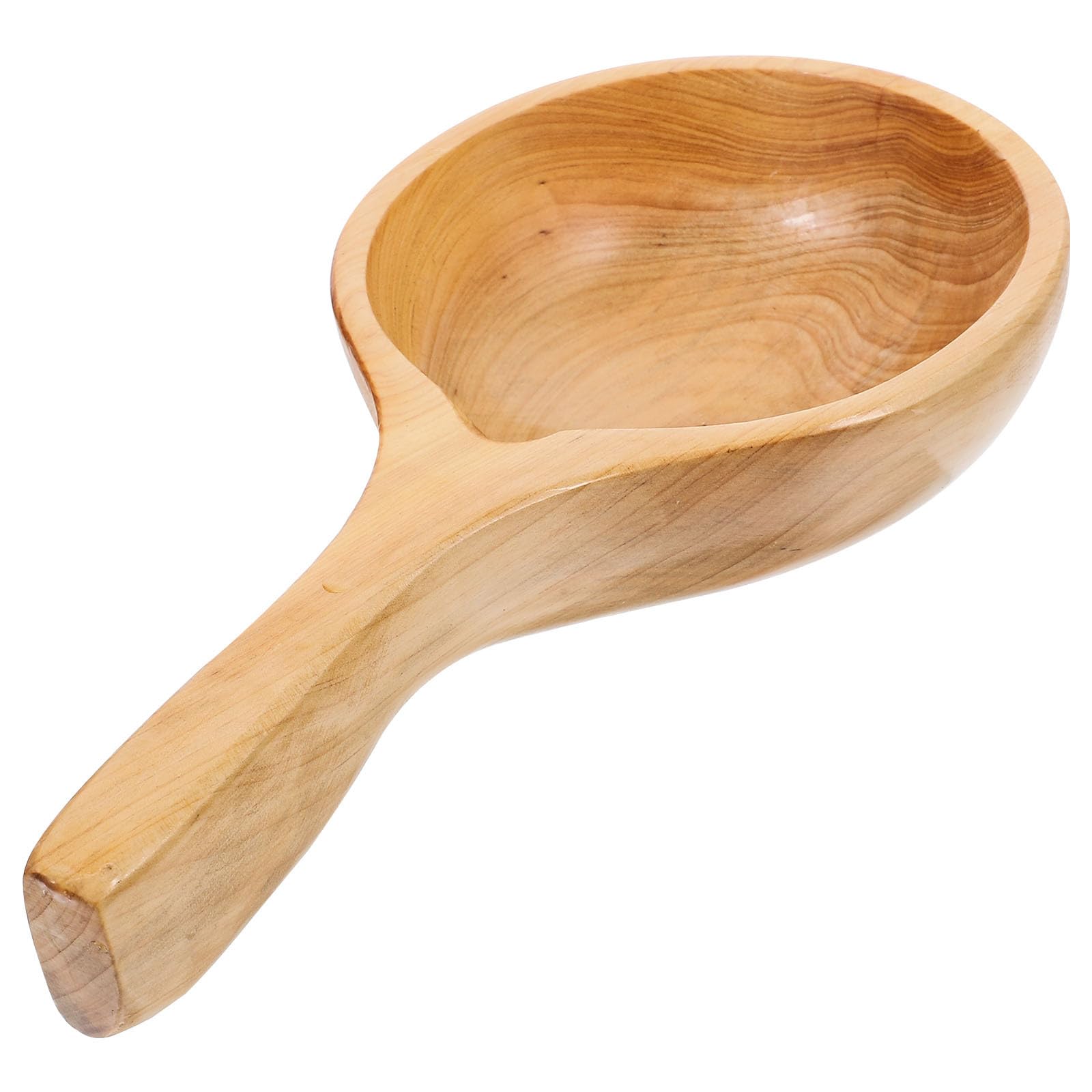 Cuillère à eau en bois naturel fait main grand récipient maison et cuisine