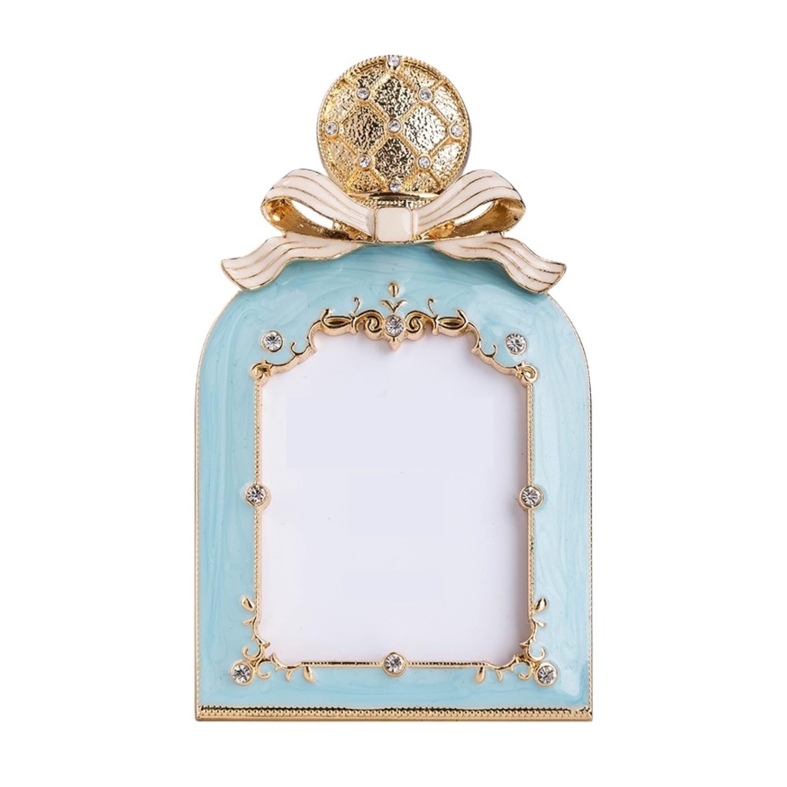 Photo Picture Display Frame Metal Photo Frame Creative And Exquisite Picture Display Stand Living Room Decoration(Blue)