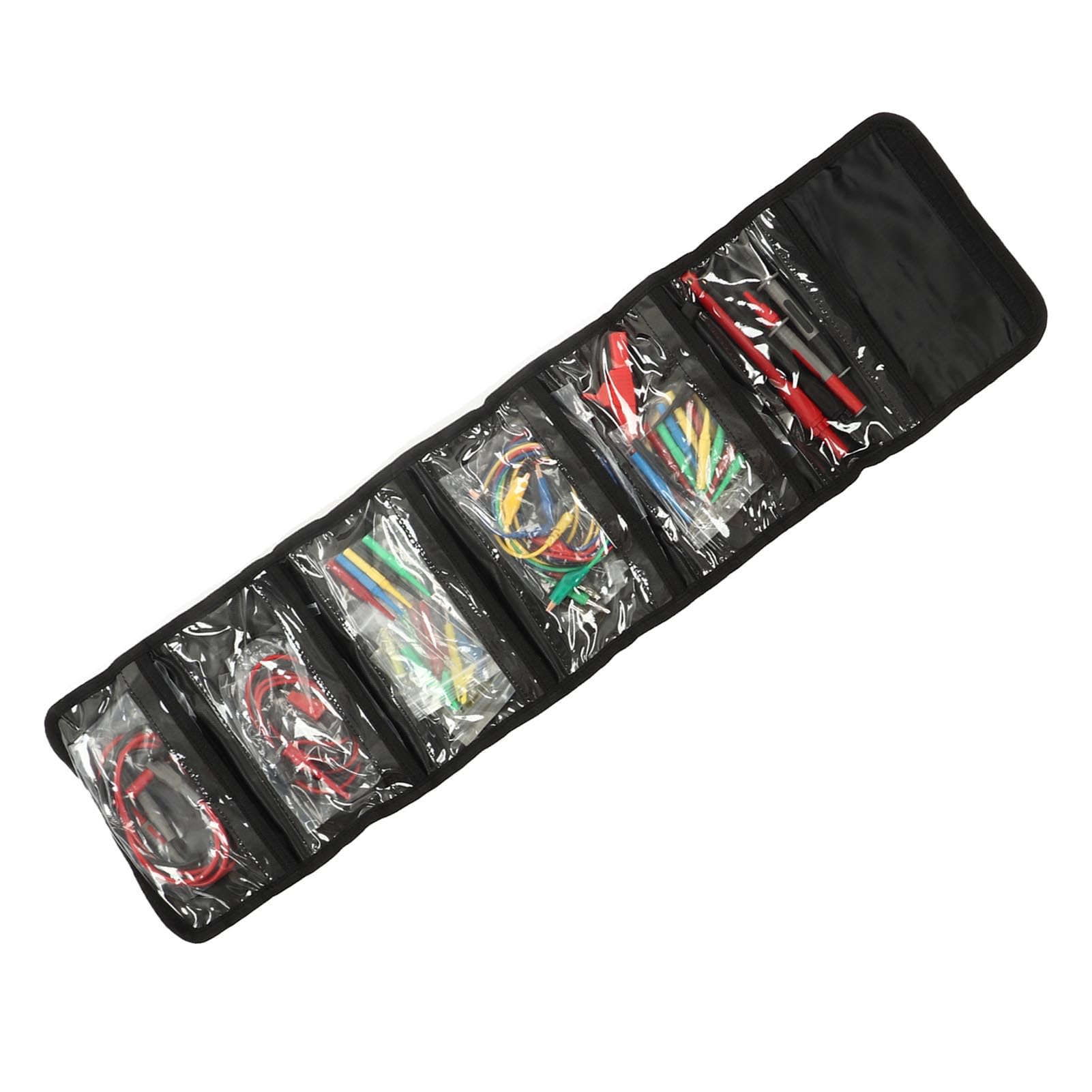 Juego de cables de prueba para multímetro de 62 piezas, puntas de prueba para multímetro digital con enchufe tipo banana, pinza de cocodrilo y sonda de aguja; kit de gancho de