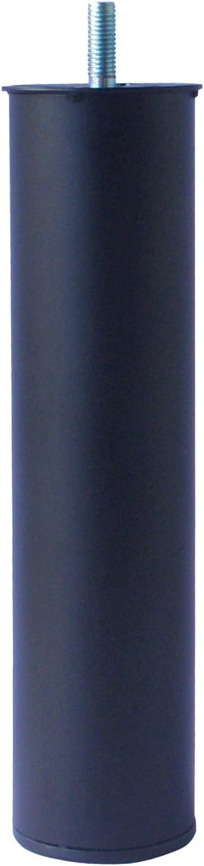 Home System 646001 Metal Round Leg for Slatted Bed Diameter 60 mm – Height 25 cm Black