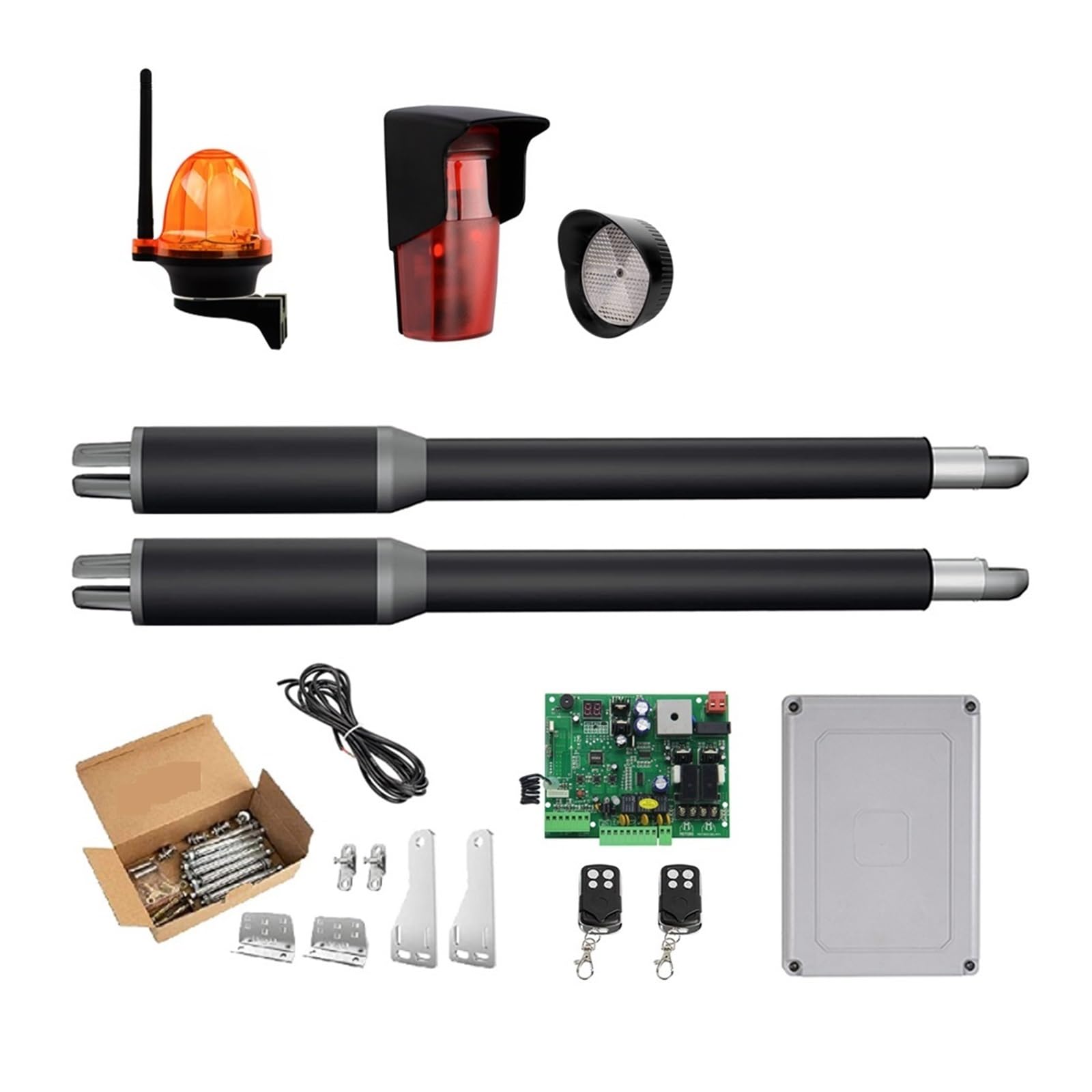 Rsgxlfqzvak Kit N Automatic Door Opener, Door Opener Linear Actuator Dc Worm Ar Automatic Swing Electric Tube, Light, Button, Gsm Operator(Kit N)