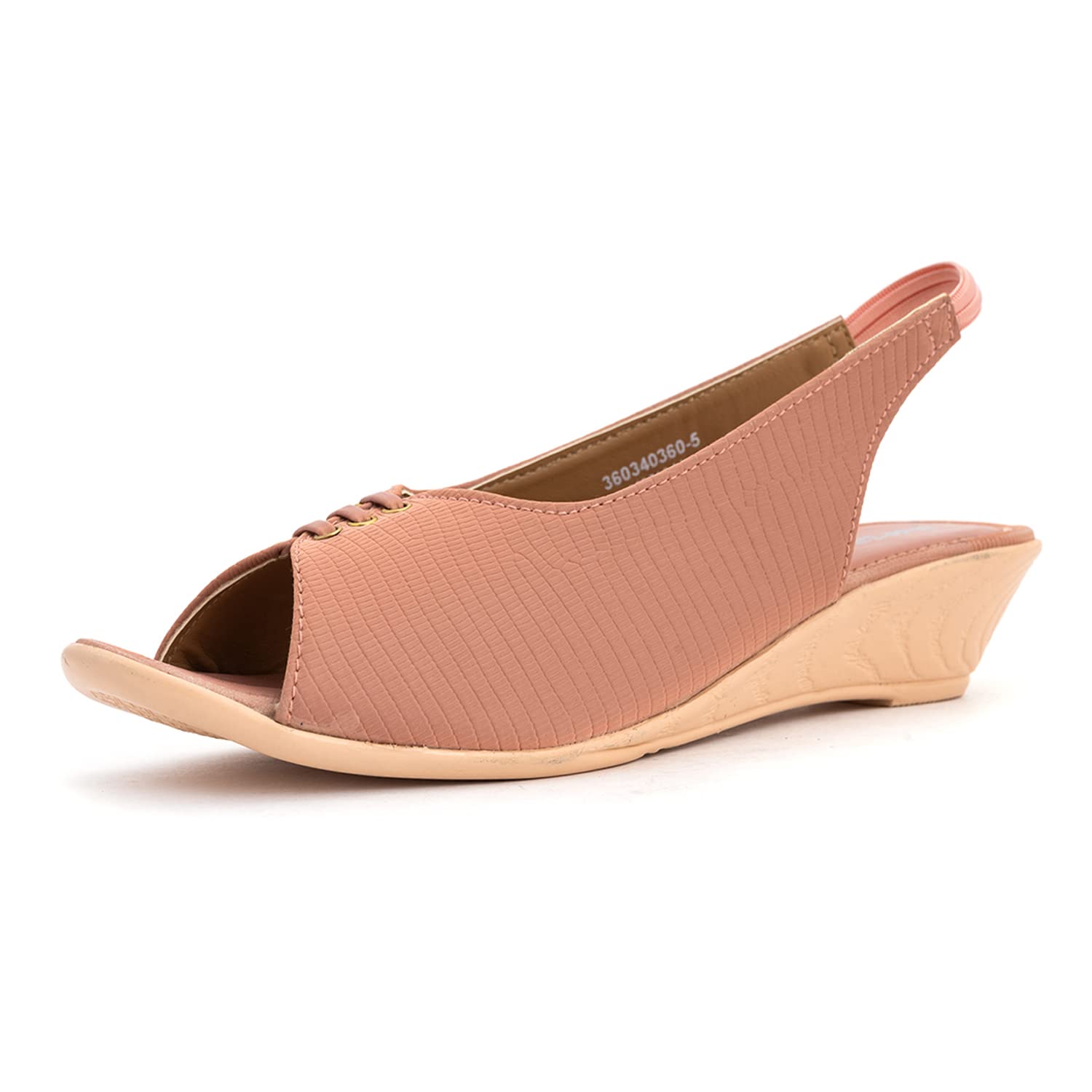 Adrianna by Khadims Synthetic Leather PVC Sole Texture Peach Casual Heels for Girls - Size 3 (B09MZDYHPD) Amazon Price History, Amazon Price Tracker