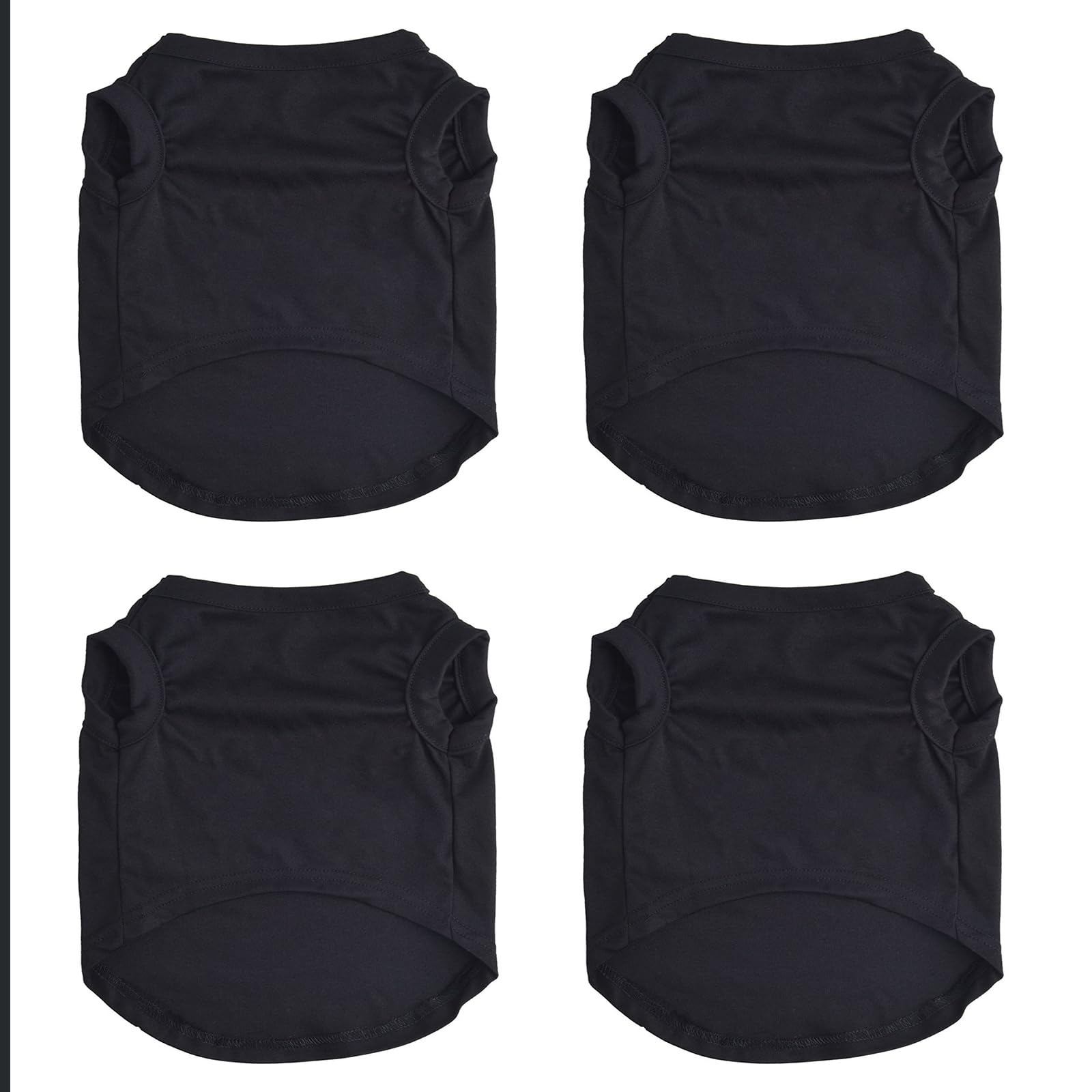 Izefia 4 Pièces Chien Chemises Vêtements 4pcs Security Respirante VIP Patron Collier D’Or Cool Été Débardeur Gilet T Shirt pour Petit Chiot Chat Moyen