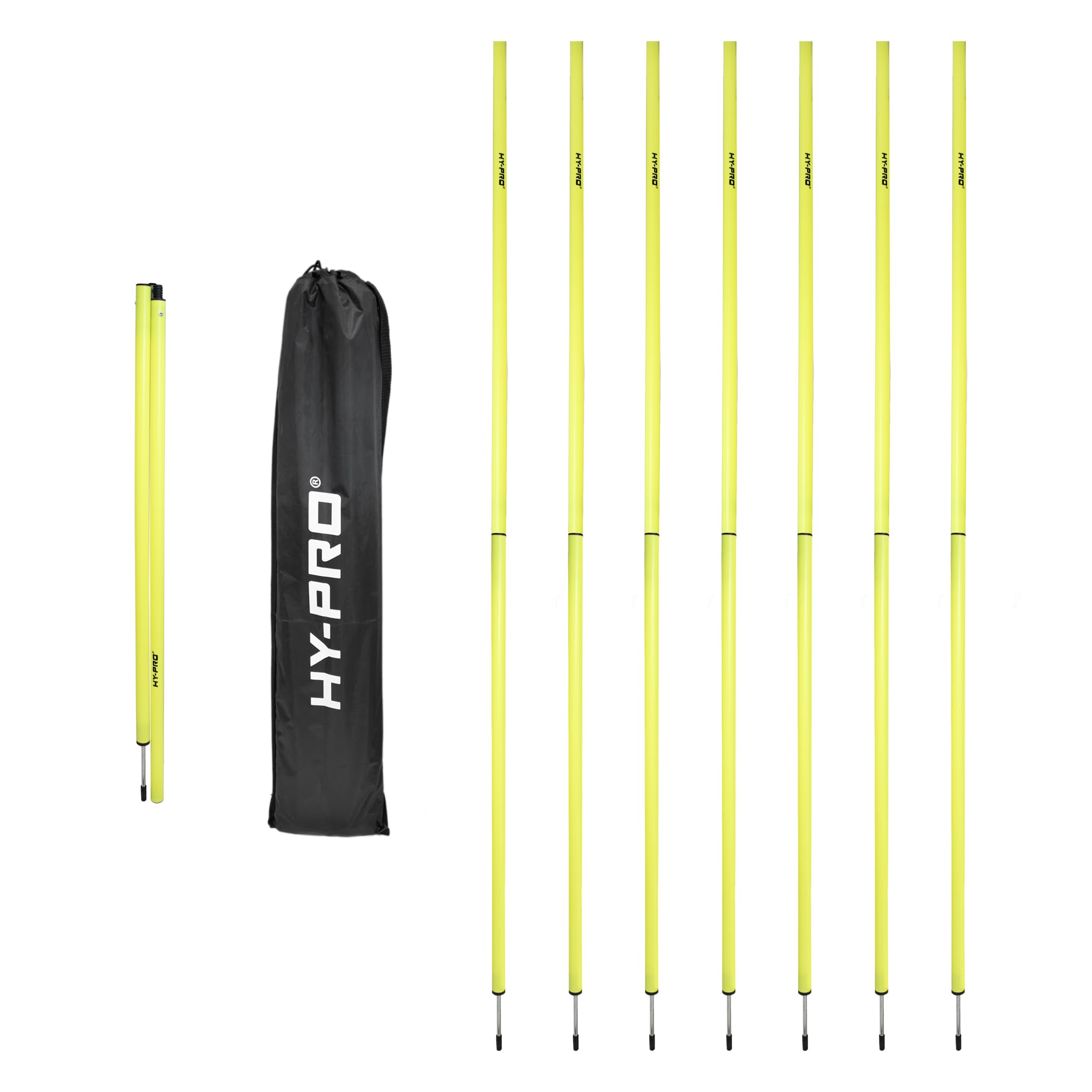 Hy-Pro Agility Pole - Collapsible, With Spike, 8 pack, Slalom