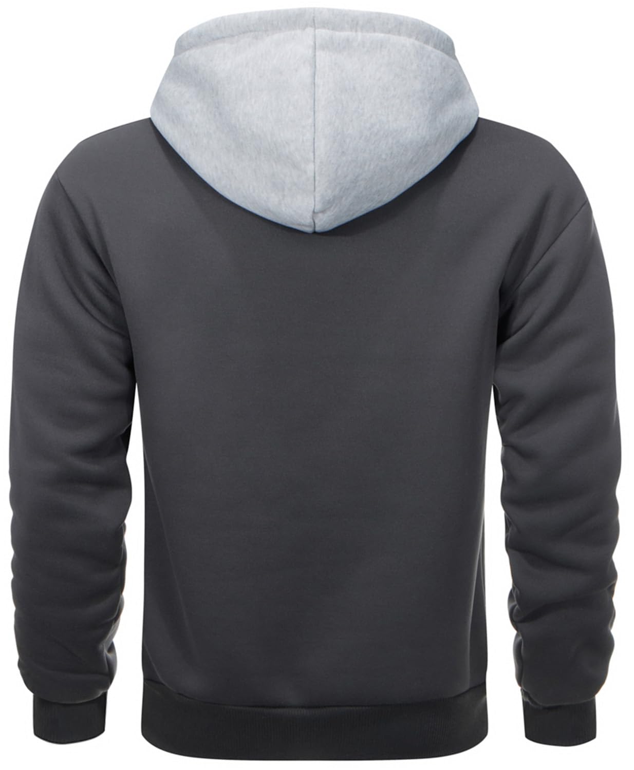 comefohome Hoodie Herren Pullover Langarm Sweatjacke Kapuzenpullover Farbblock Sweatshirt