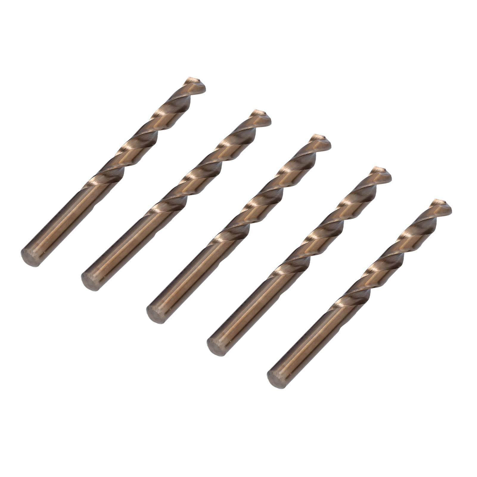 Juego de Brocas Helicoidales de Acero de Alta Velocidad para Trabajos de Perforación Eficientes en Metal, Cobre, Hierro y Aluminio, Kit de 5 Piezas para Equipos de Procesamiento de Taladros