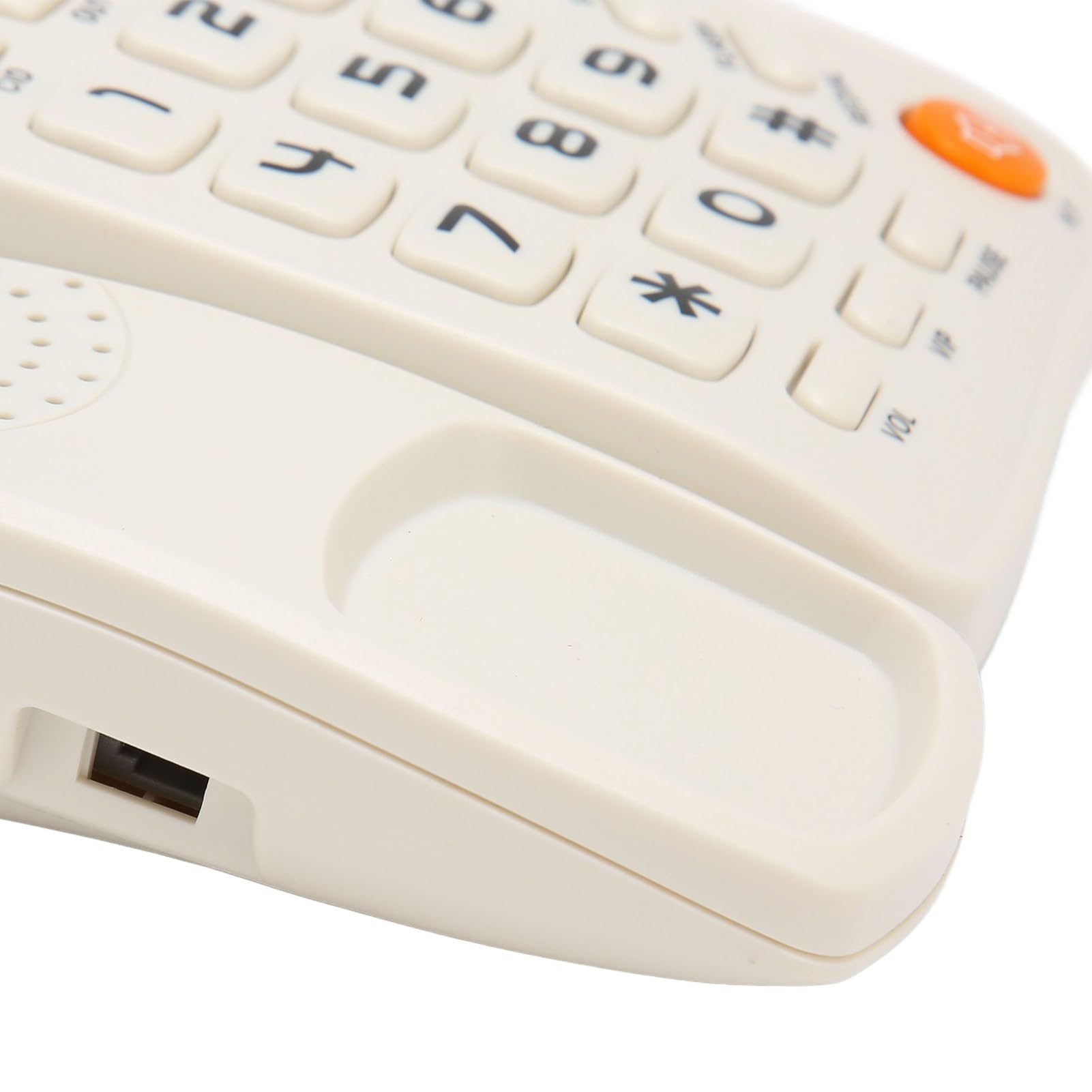 Teléfono con Cable, Teléfono con Cable con Altavoz, Identificador de Llamadas, Llamada en Espera, Teléfono Fijo con Botones Grandes para el Hogar, Oficina, Hotel, Ancianos (Blanco)