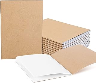 12 Pcs A6 Notebooks Small Pocket Sketch Notebooks Brown Sketch Books Brown Starter Sketchbook for Travelers Journal(14.8 x 10.5cm)