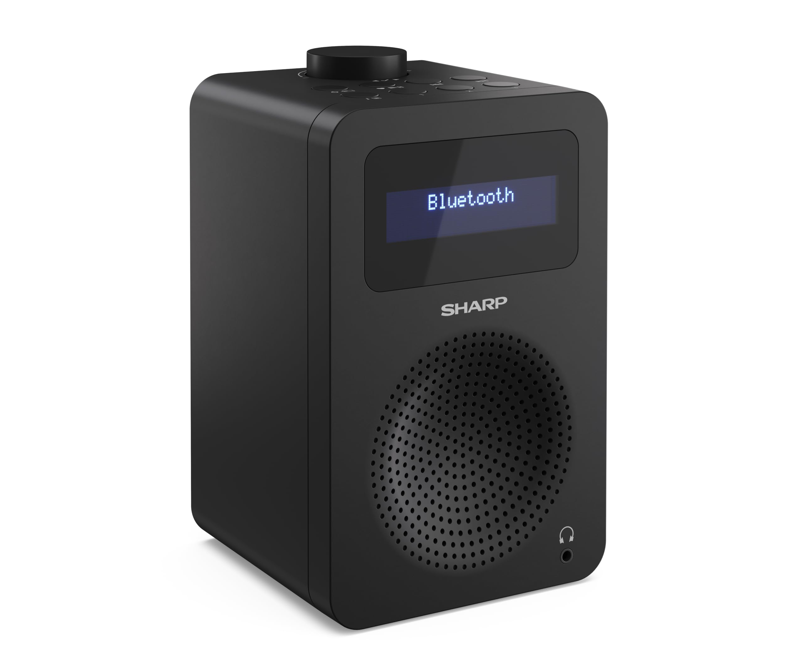 SHARP DR430 Radio numérique Portable (Dab/Dab+/FM avec RDS, Bluetooth 5.0, Jack 3,5 mm, 5 W, Fonctionnement sur Piles), Noir