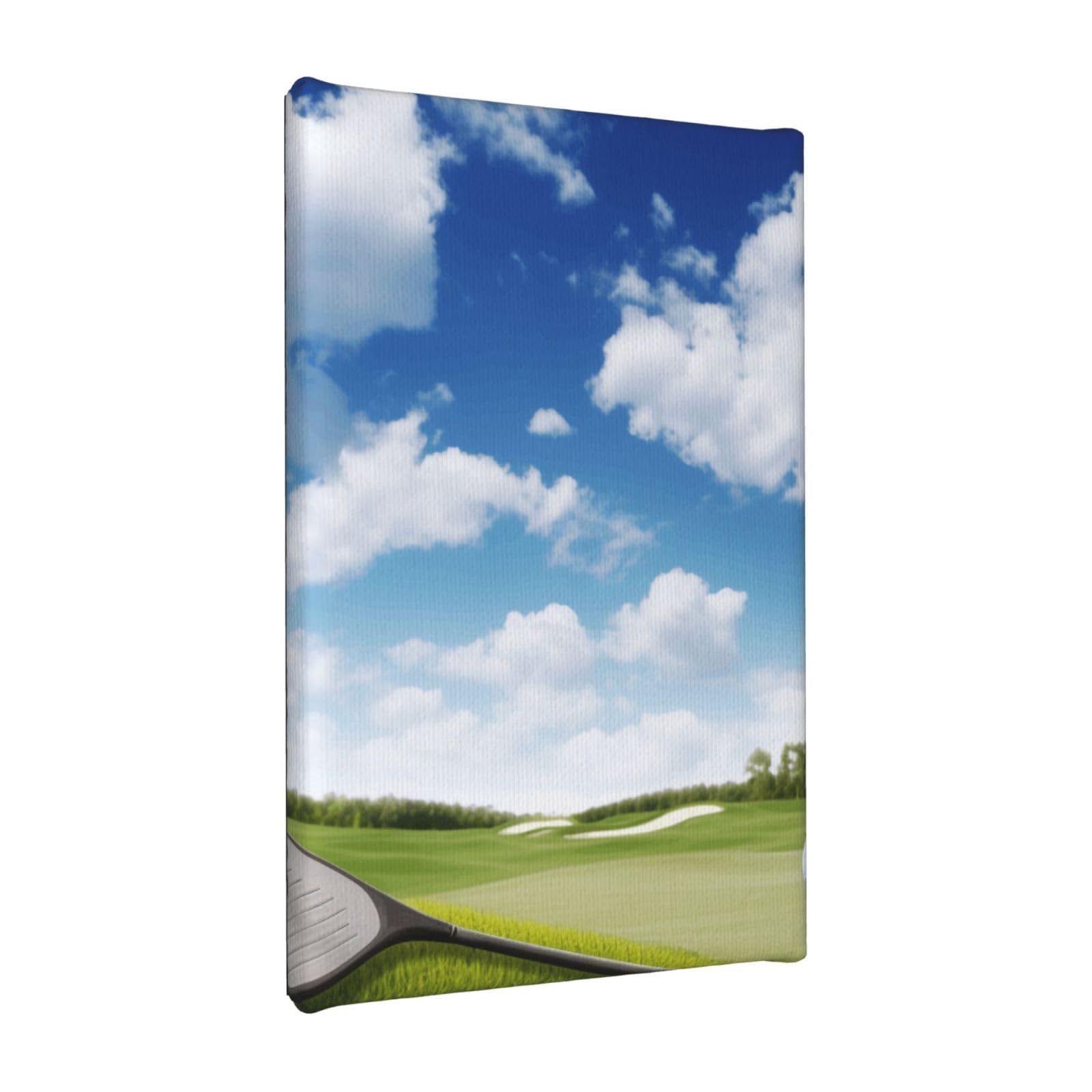 YKLJG Golf Club Printed Wall Art Canvas Painting 20x30 CM Wooden Framed Picture Painting Artwork Prints for Bedroom Kitchen Home Office Decor