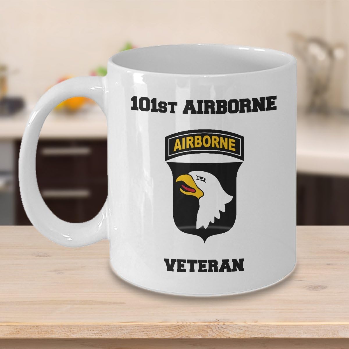 101st Airborne Coffee Mug - Veteran (White, 15oz) - Image 3