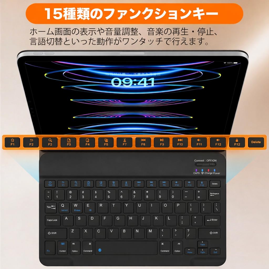 Amazon.co.jp: Bluetooth ワイヤレスキーボード 英語配列 薄型・軽量