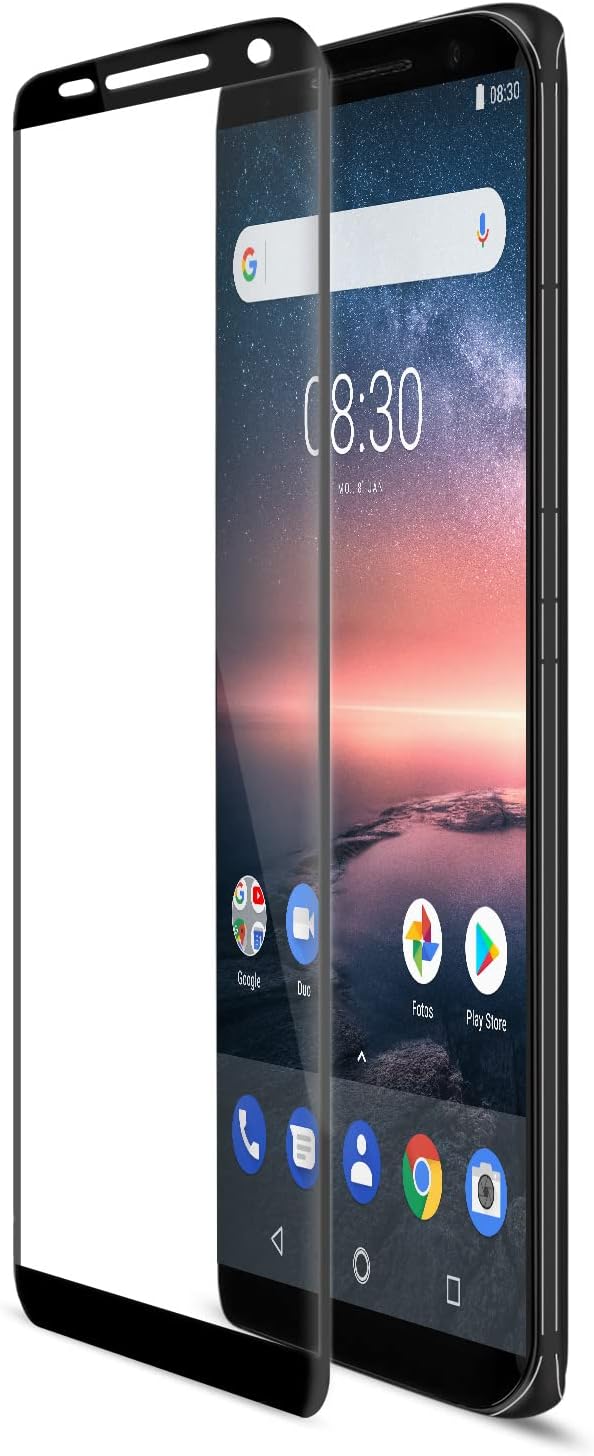 Artwizz CurvedDisplay Full Screen Protector for Nokia 8 Sirocco (2018) - Tempered Safety Glass Screen Protection with 9H Hardness - Full-Coverage - Easy Installation - Designed in Berlin Germany