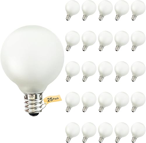 Miniatura 7 de Bombillas de repuesto G40, bombillas de globo de 5 W que se adaptan a la base de tornillo de candelabro E12C7, bombillas pequeñas transparentes de