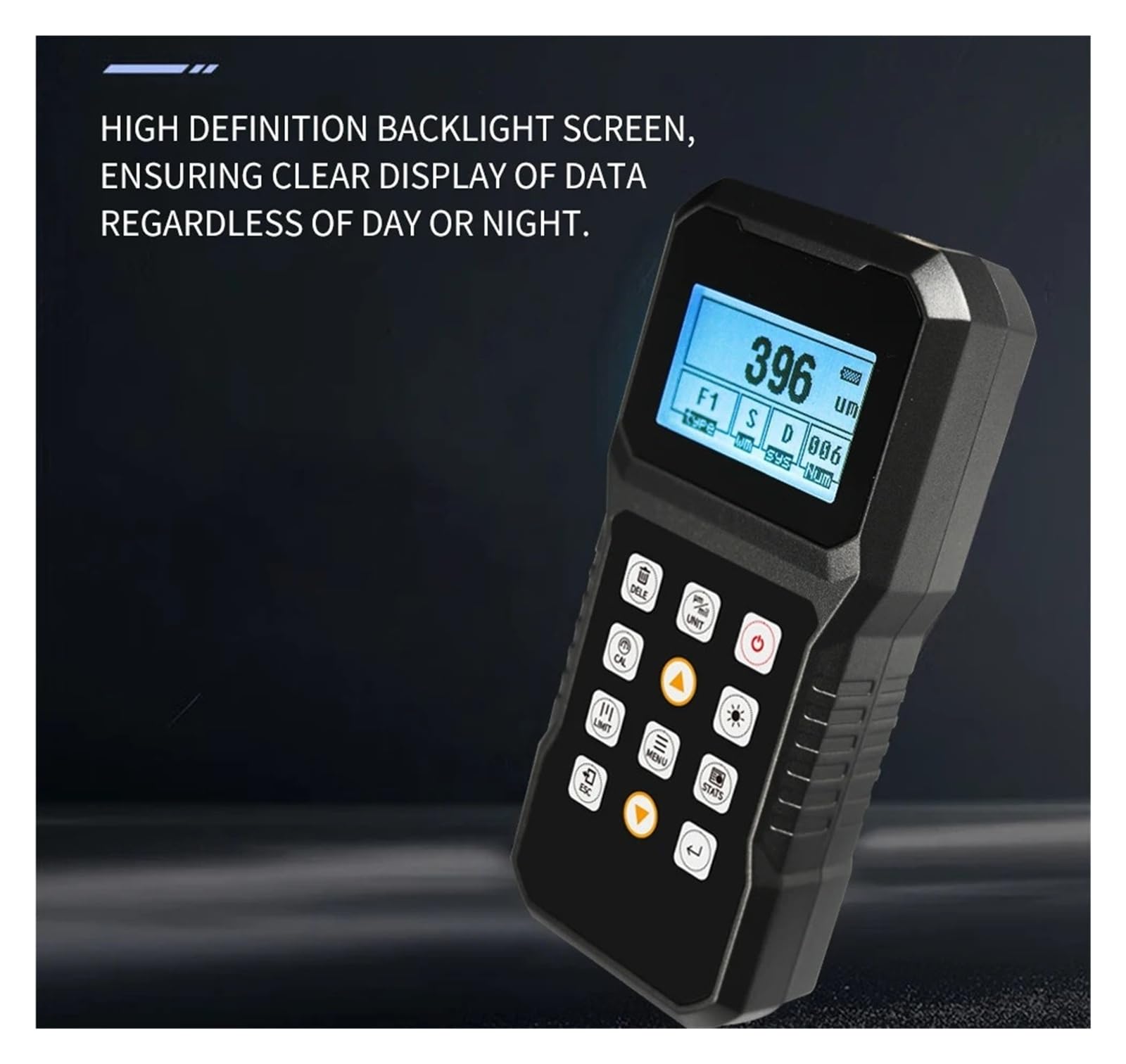 Medidor de espesor digital N-210C con pantalla LCD. Medidor de espesor de revestimiento de alta precisión for hierro, acero, cobre y PVC. Lecturas precisas(NF-1250um)