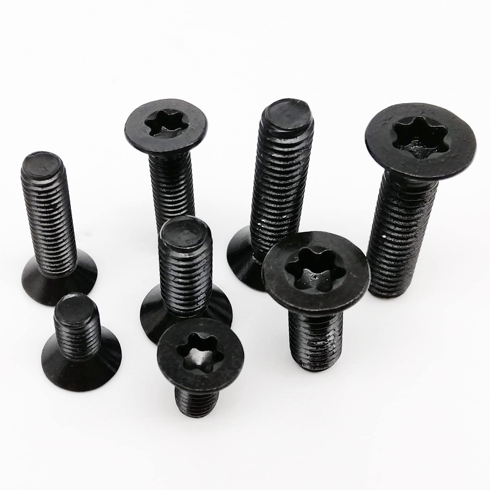 Tornillos avellanados planos de acero inoxidable, M3 x 40 mm, 50 unidades, diseño de seis lóbulos para un cierre seguro, ideal para aplicaciones de madera y metal