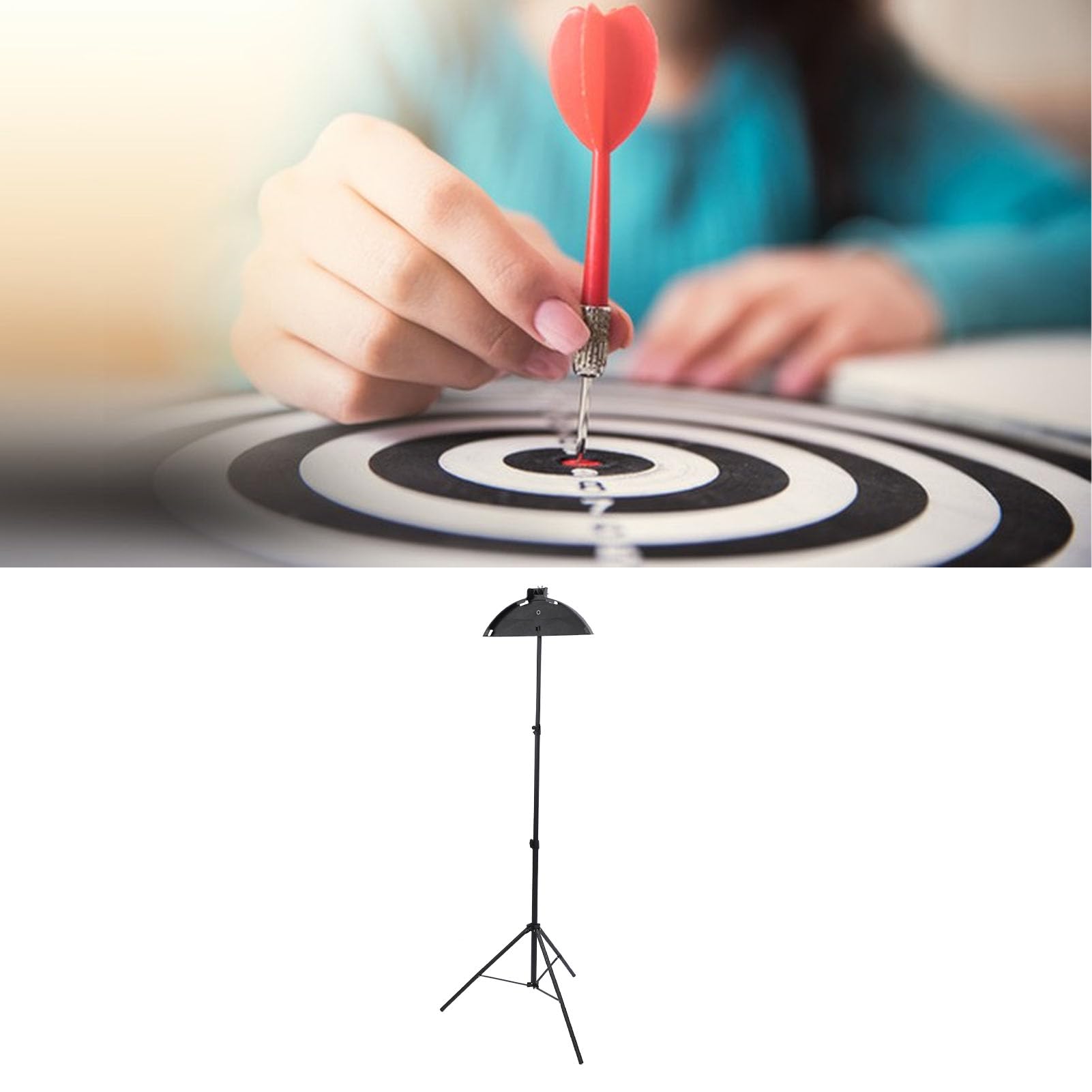CHICIRIS Dartscheiben-Halterung, Tragbarer, Verstellbarer Ständer mit Befestigungsschale und Richtungshöhe für Heimunterhaltung, Club-Wettbewerbe, Anspruchsvolle Trainingsanlässe