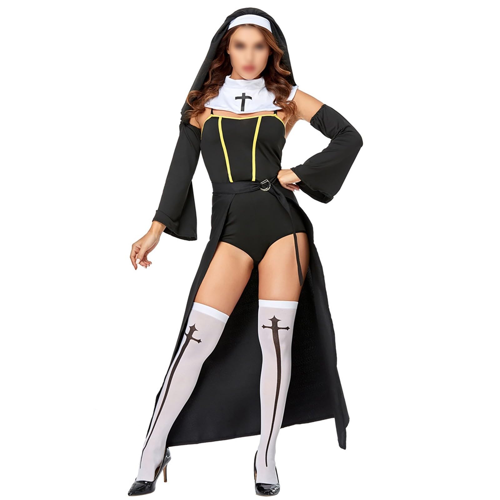 Traje Medieval Mujer: Disfraz Monja Disfraz Halloween Disfraces Disfraz Despedida Soltero Traje De Cosplay Disfraces De Carnaval Ropa Medieval Tallas Grandes Disfraz Medieval Sexy Disfraces Medievales
