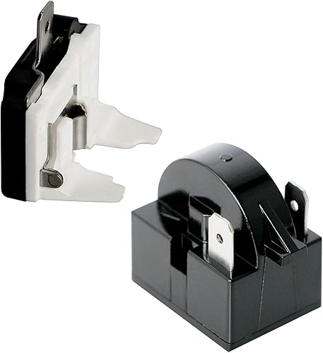 Aopin Protector de sobrecarga térmica de 2 pines 14 HP 180 W 12 ohmios + relé de arranque PTC, pieza de repuesto para refrigerador de automóvil,