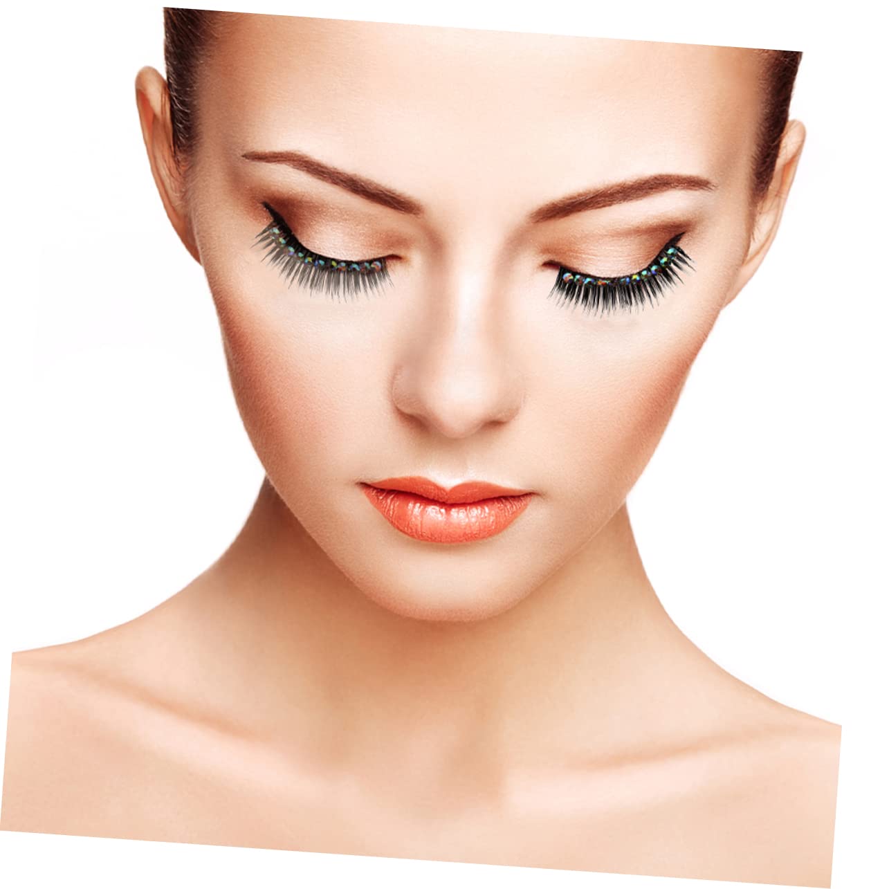 Didiseaon 4 Set Di Ciglia Finte Decorative Di Gemme Per Occasioni Look Rapido E Distintivo Per Le Donne 10 Paia*4