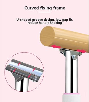 Ballet Barres, Adjustable Dance Poles, Indoor Floor-Standing Ballet Barres, Solid Wood Height-Adjustable Dance Poles, Vertically Stable Ballet Poles For Childre,White-1M,White-1M