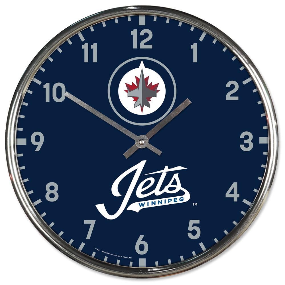 NHL Winnipeg Jets Chrome Clock